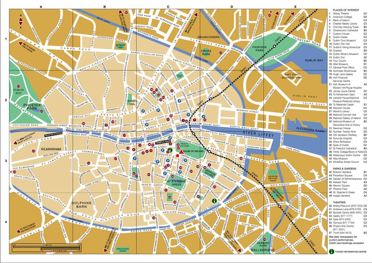 Dublin Downtown Map 