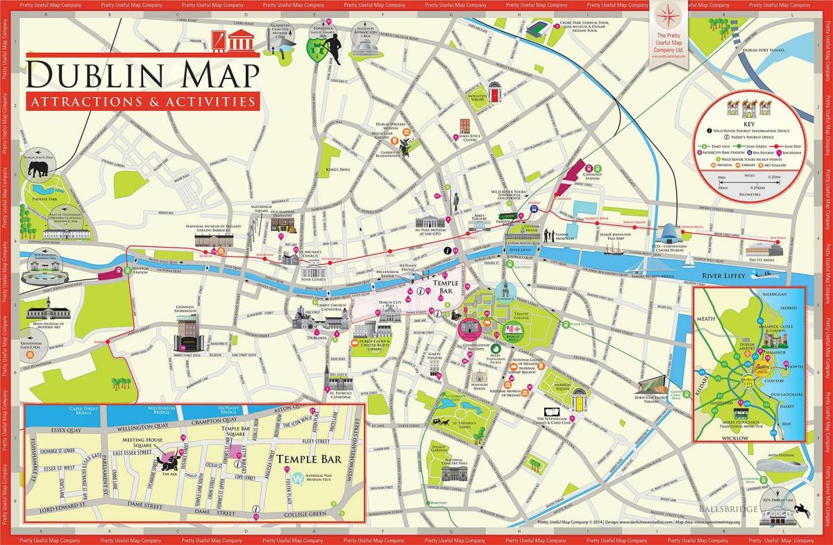 Dublin sightseeing map