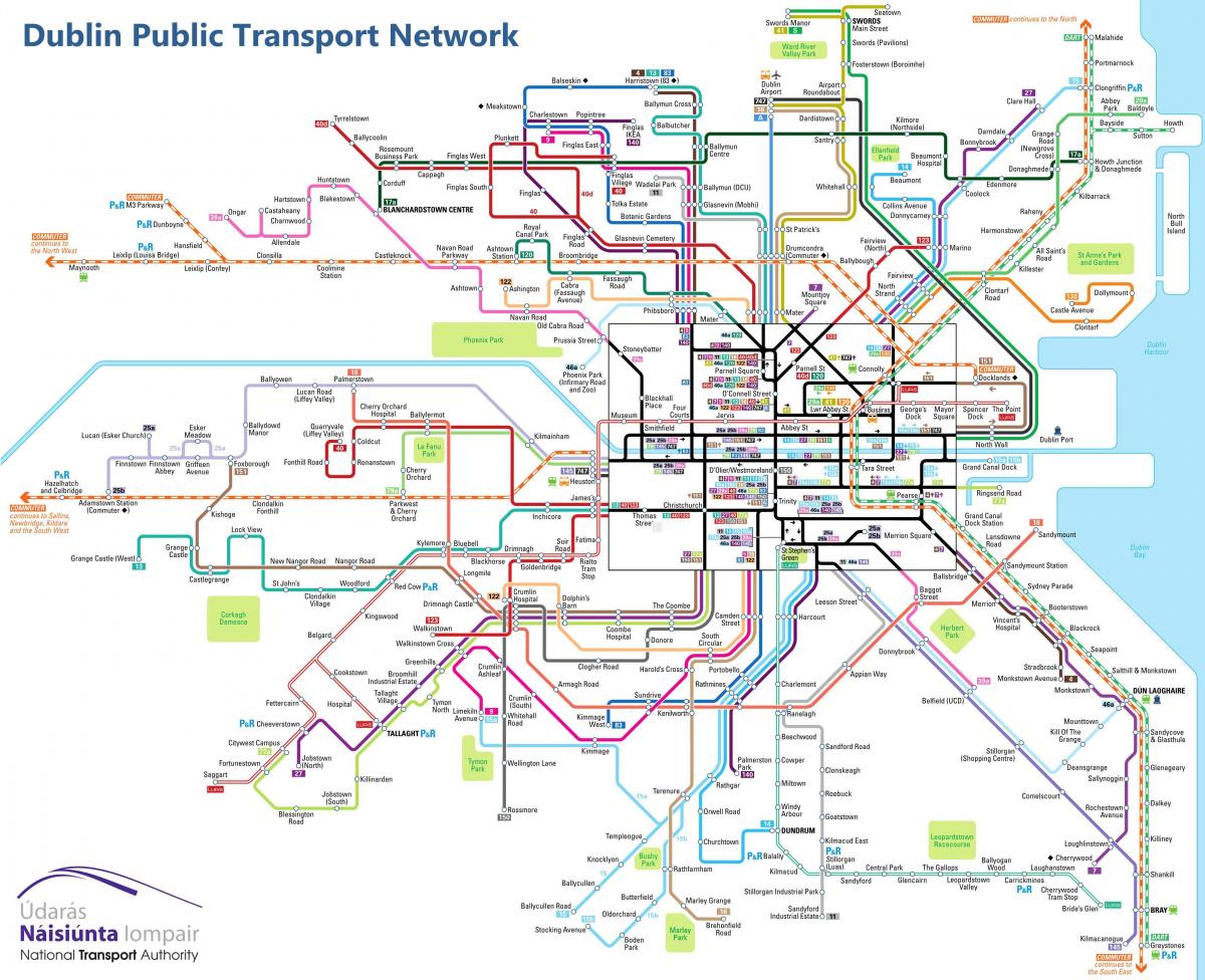 Dublin transportation map